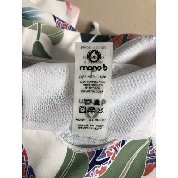 Mono B Women Keyhole Neck Cropped Tank Top L Sleeveless Y2K Boho Vacation Resort - Picture 6 of 7